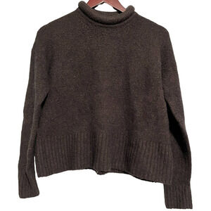 Madewell Dark Brown Funnel Neck Cozy Sweater